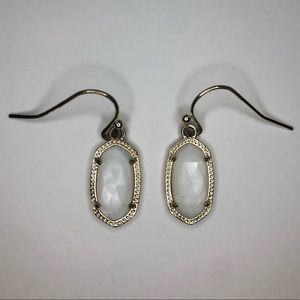 White Kendra Scott Lee Earrings